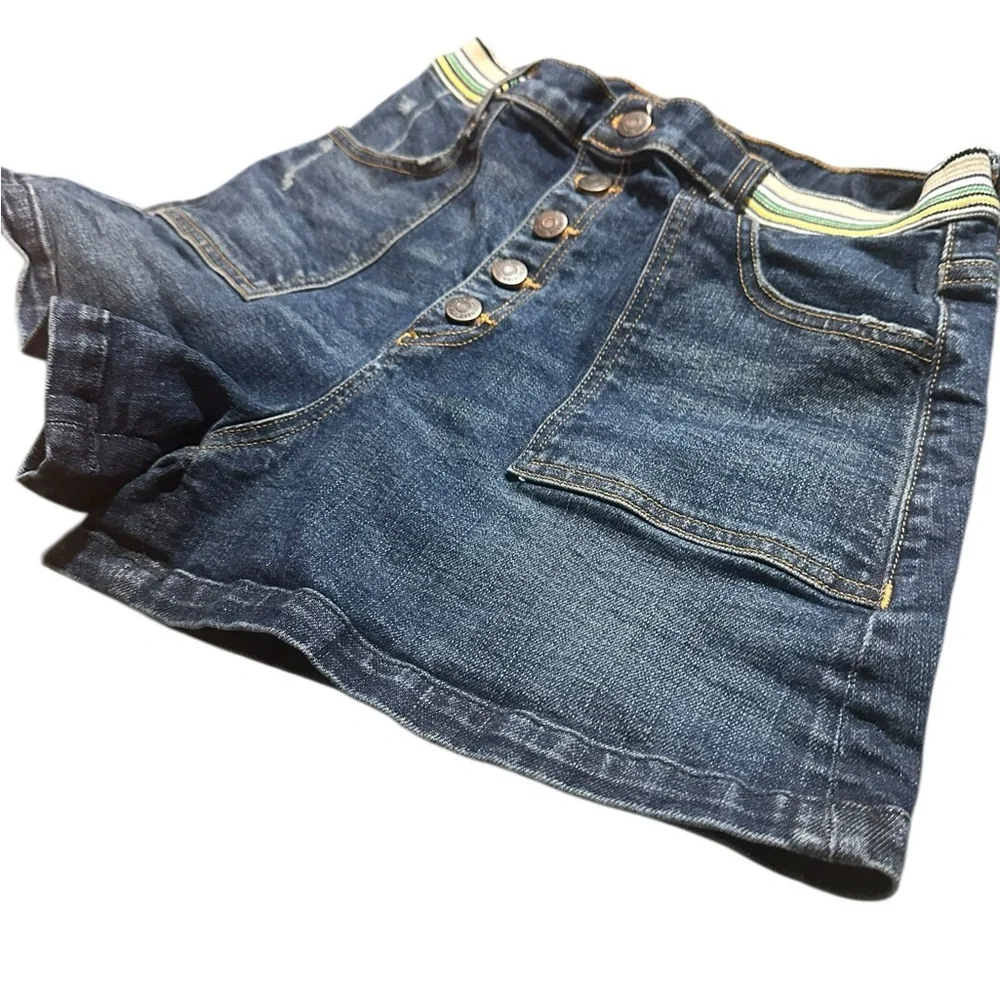 Veronica Beard Zynan 9.5” Cargo Stripe Waist Denim Shorts Allure CutSize 29 EUC - Picture 9 of 13